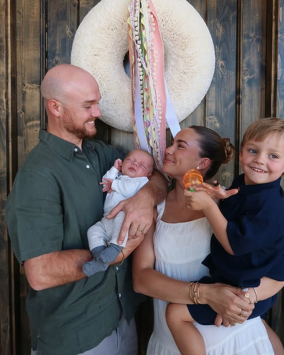 Emilie Kiser deu à luz Trigg em 2021. Seu segundo filho, Theodore, nasceu em março deste ano. — Foto: Reprodução Instagram