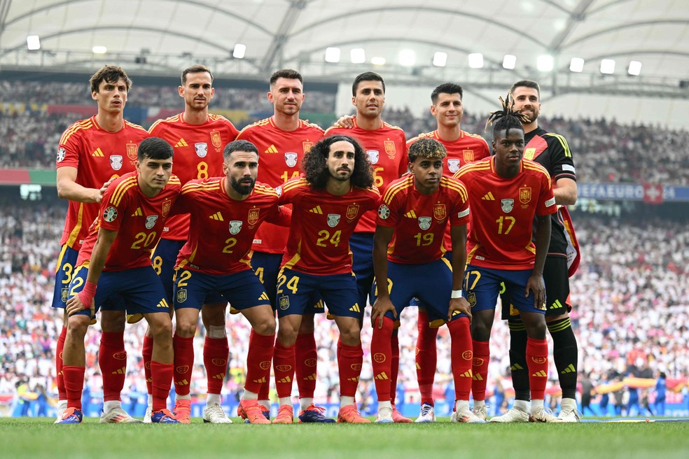 Seleção espanhola teve o melhor desempenho da Eurocopa de 2024 — Foto: Fabrice Coffrini/AFP
