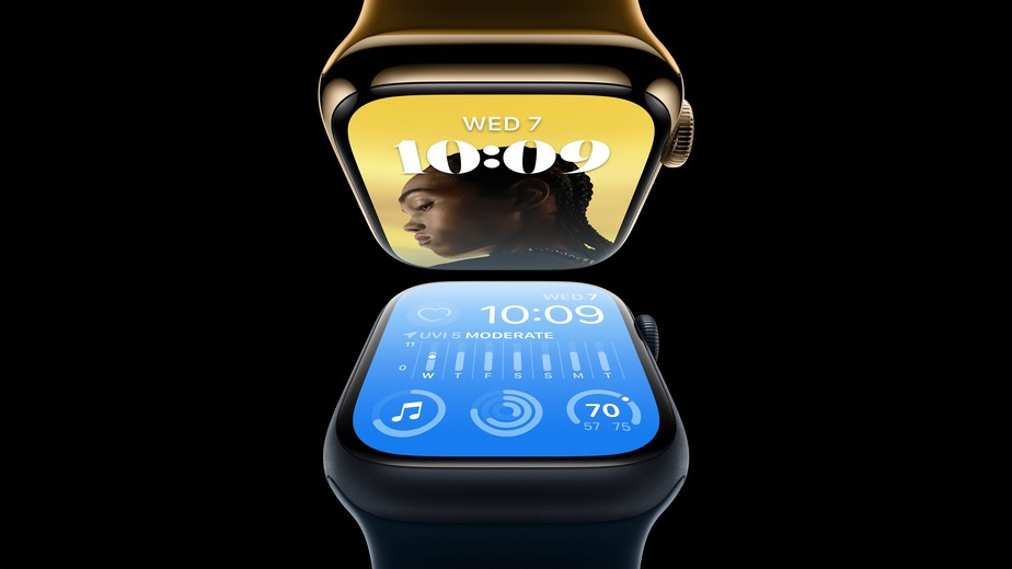 aplicativo de bússola smartwatch ui ux gui relógio de pulso