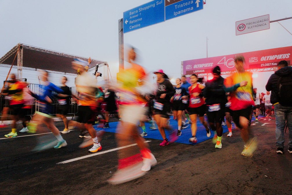 Maratona de Porto Alegre: para 2026, evento terá mudanças de dia, horário e percurso — Foto: Divulgação Olympikus/Buena Onda