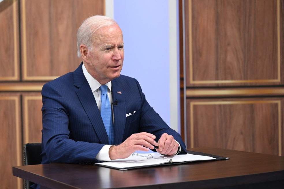 Joe Biden, presidente dos EUA — Foto: Saul Loeb / AFP
