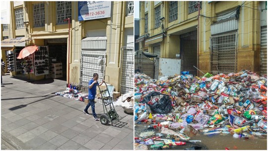 Porto Alegre vira lixão a céu aberto após novos temporais; veja antes e depois