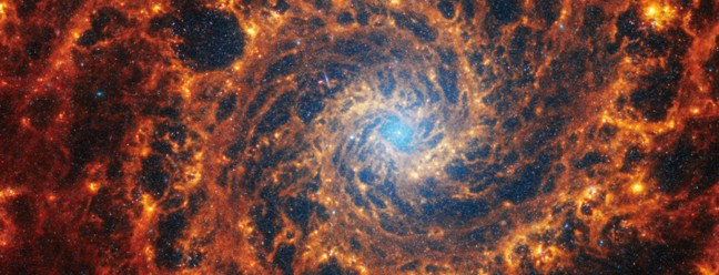 Galáxia espiral NGC 628 — Foto: Nasa