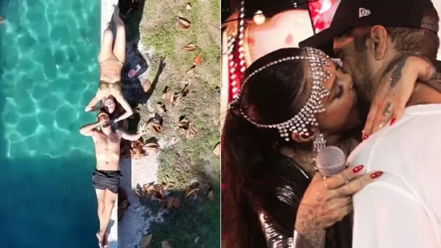 Após terminar com Daia de Paula, Caio Castro trocou beijos com a cantora Alinne Rosa no carnaval de Salvador e depois viajou ao lado dela e de amigos para Morro de São Paulo, também na Bahia
