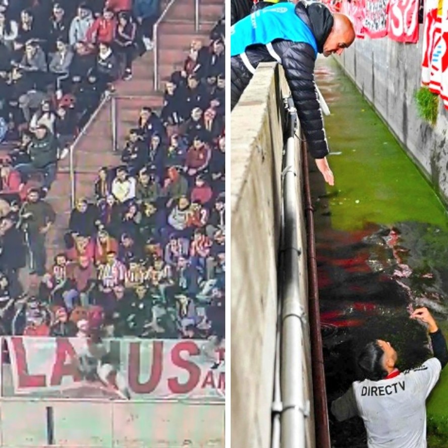 Torcedor caiu em 'vala' de estádio após discussão durante jogo entre Estudiantes e Bragantino