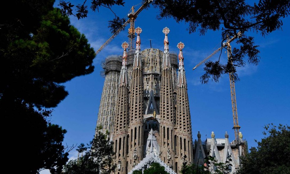 BA Sagrada Família, em Barcelona — Foto: Pau Barrena/AFP