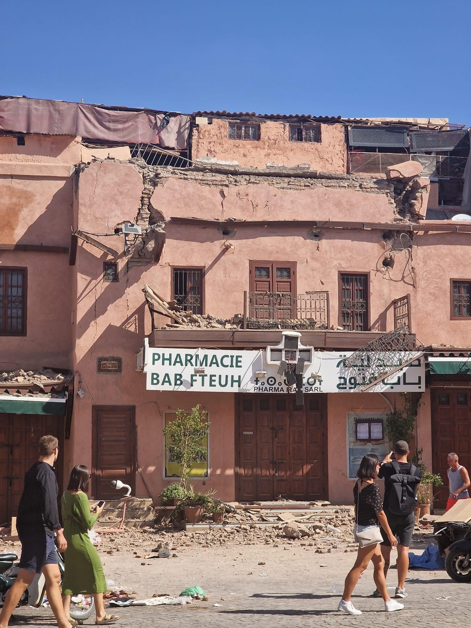 A cidade de Marrakech após o terremoto poderoso sismo de magnitude 6,8 — Foto: Jalvan Andrade/acervo pessoal