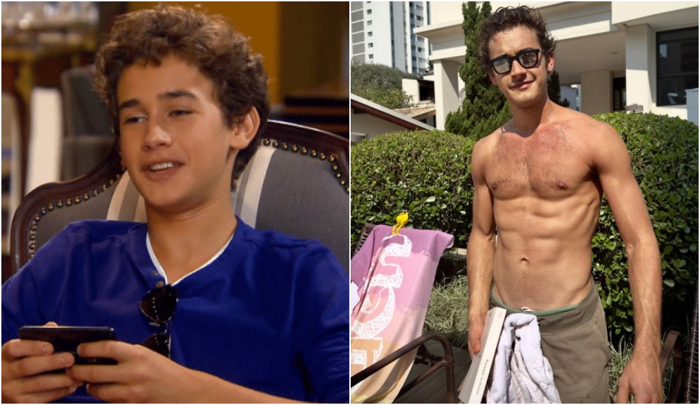 Filipe Bragança apareceu na TV pela primeira vez em "Chiquititas" (SBT) em 2013. Ele também gravou "Órfãos da terra" e "Elas por elas"  — Foto: Reprodução/SBT e Reprodução/Instagram