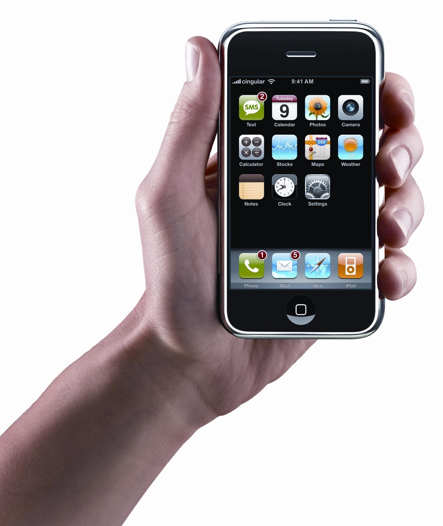 Primeiro iPhone, lançado em 2007 — Foto: AFP