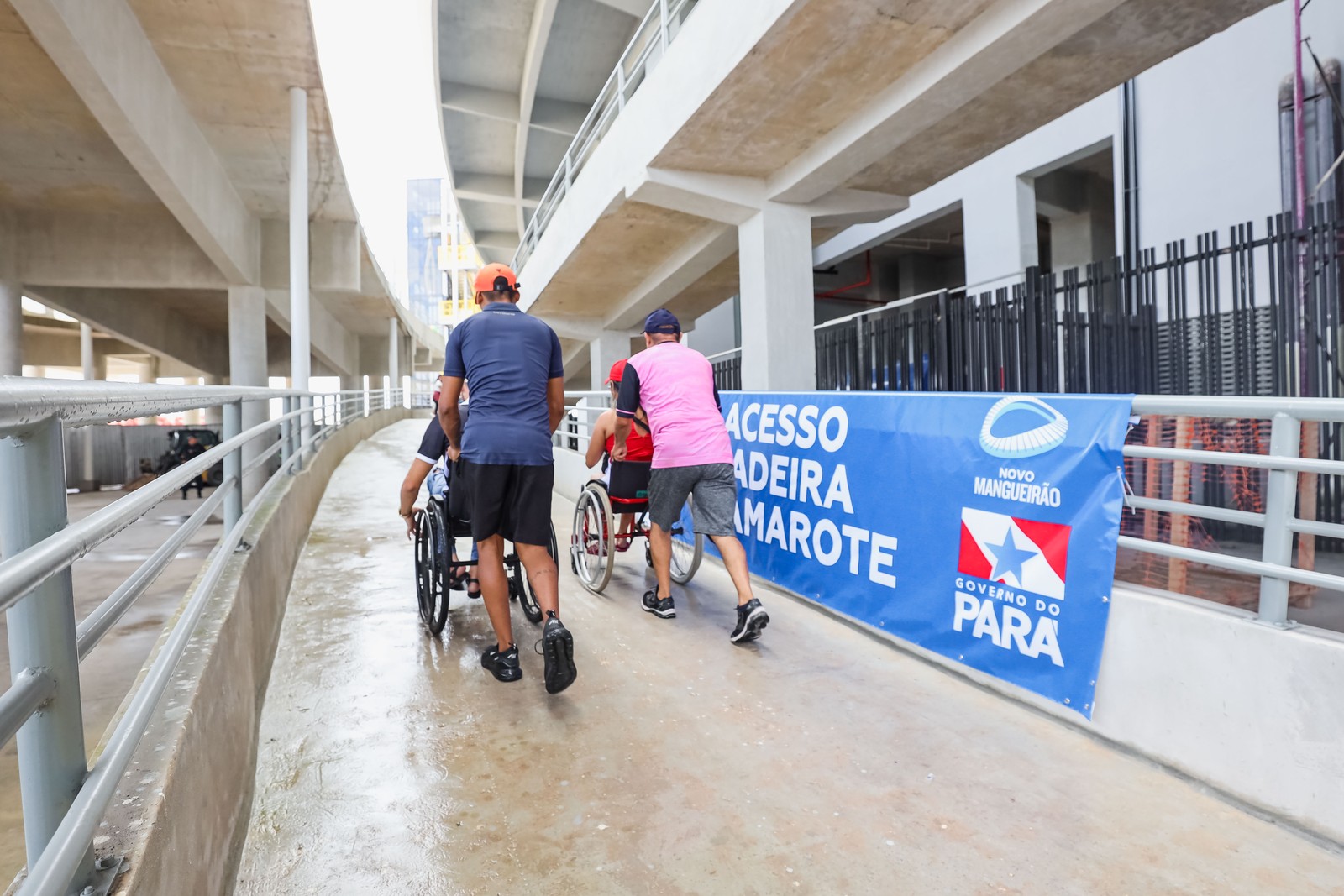 Rampas do Novo Mangueirão ajudam na acessibilidade do estádio — Foto: Marcelo Seabra / Agência Pará