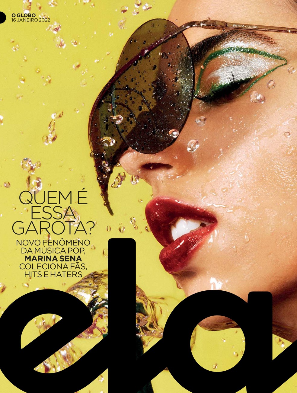 Capa da Revista Ela com Marina Sena, publicada em 2022 — Foto: Gabriela Schmidt