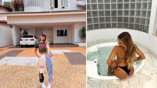 Key Alves posou em frente a uma mansão em Bauru, São Paulo, e nesta semana compartilhou fotos uma banheira  — Foto: Reprodução/Instagram