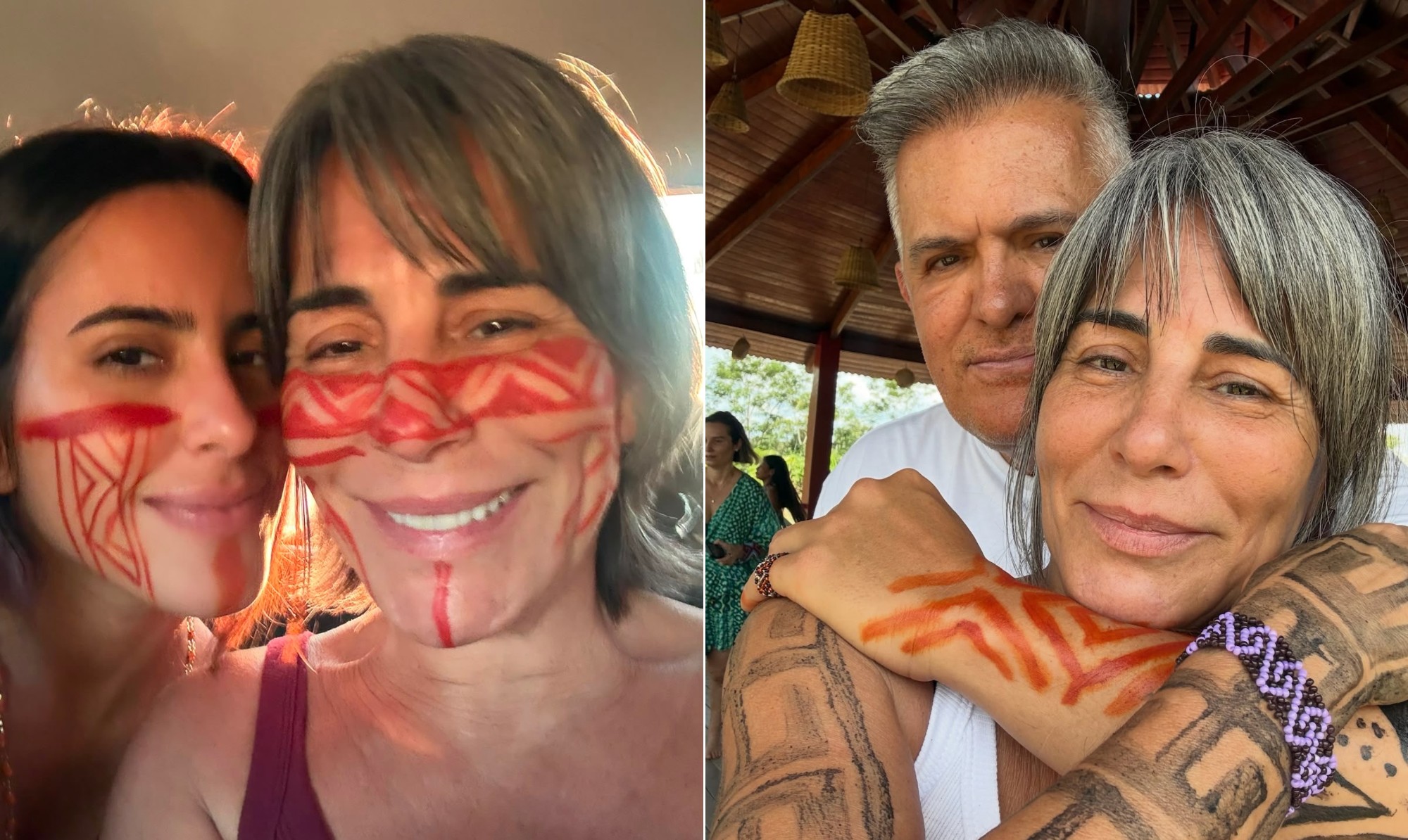 Glória Pires celebra conexão espiritual com povo Huni Kuin