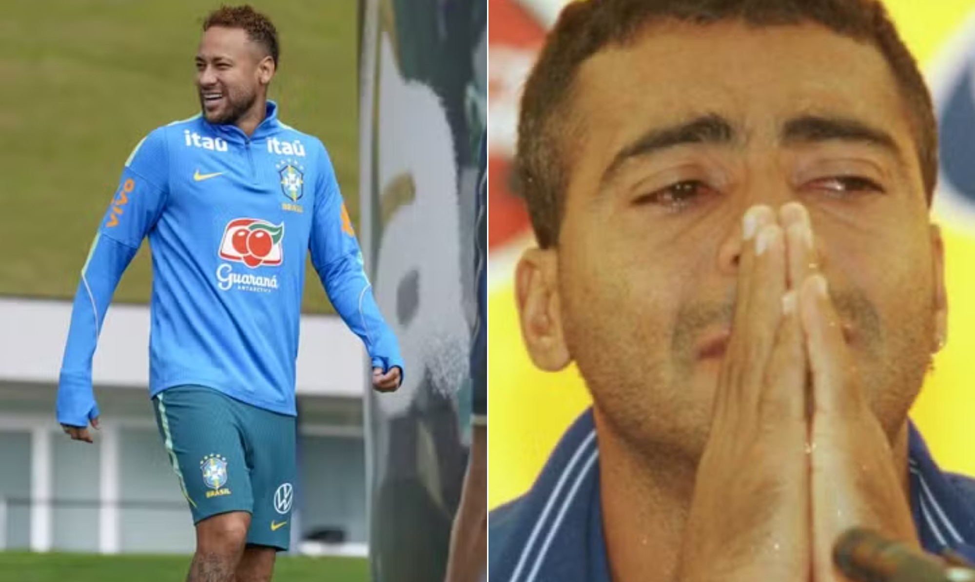 O drama das panturrilhas: Caso de Neymar revive roteiro que cortou Romário da Copa de 1998; relembre
