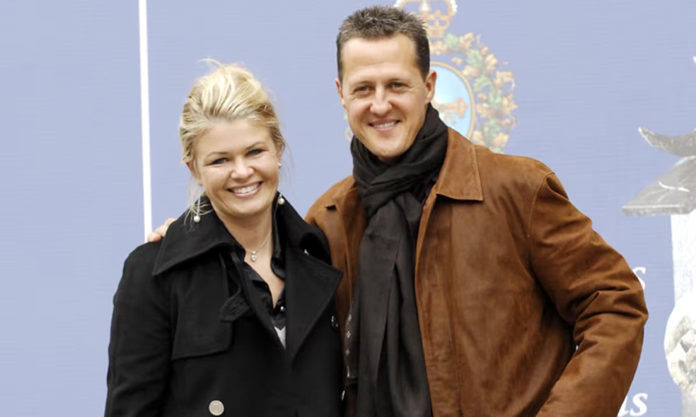 Corinna e Michael Schumacher — Foto: Reprodução