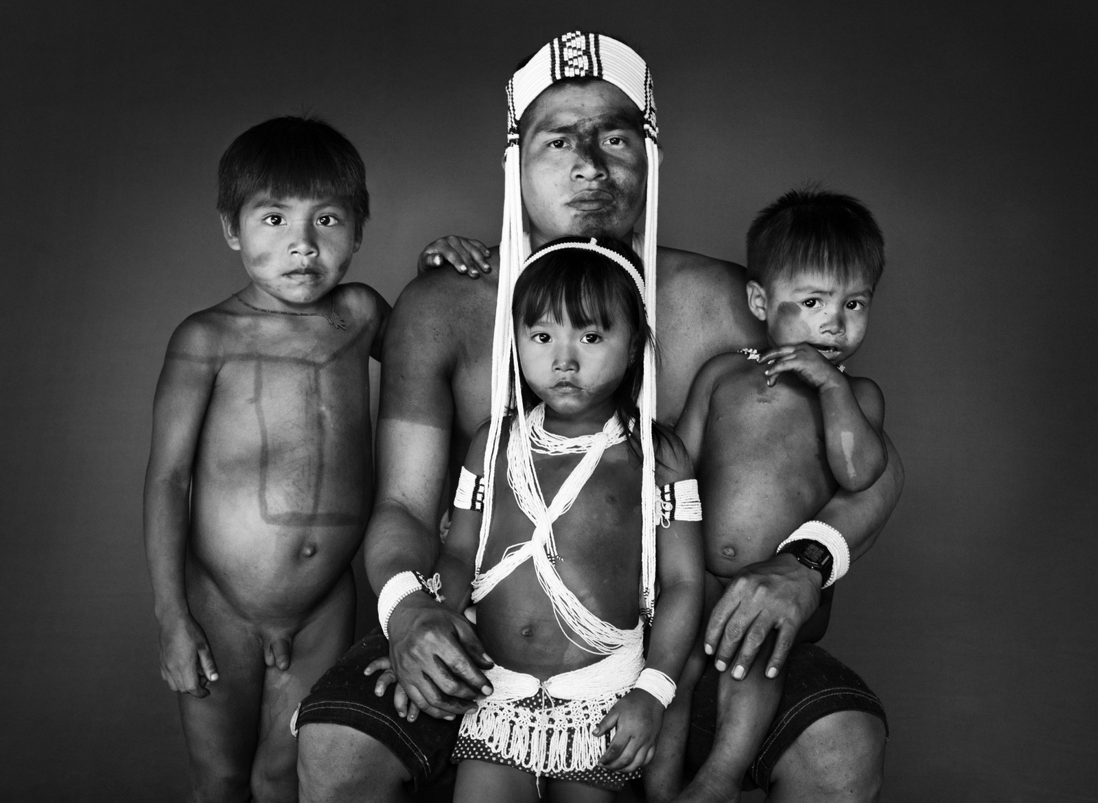 Indígenas Marubo: exposição 'Amazônia', de Sebastião Salgado — Foto: Sebastião Salgado