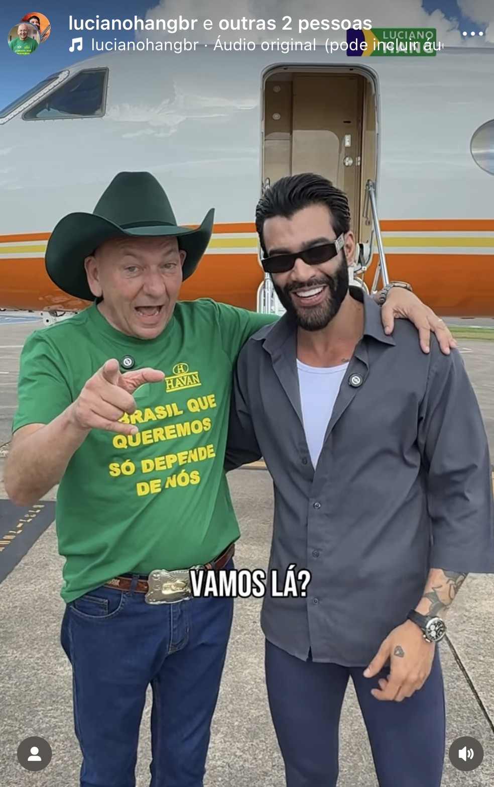 Luciano Hang e Gusttavo Lima — Foto: Reprodução/Instagram
