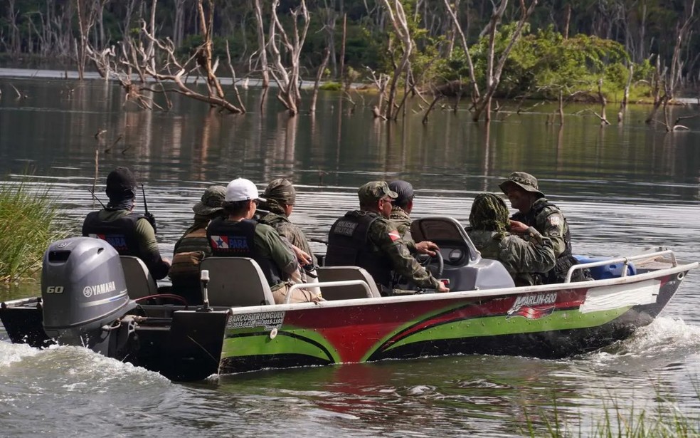 Patrulhas reforçam a proteção das áreas de floresta e comunidades ribeirinhas — Foto: Secom Pará