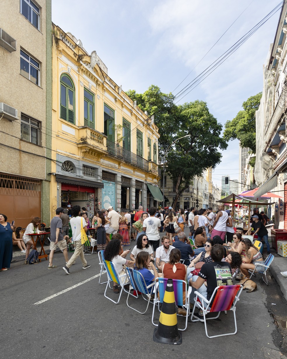 Rua do Senado, no Centro — Foto: Leo Martins / Agência O Globo