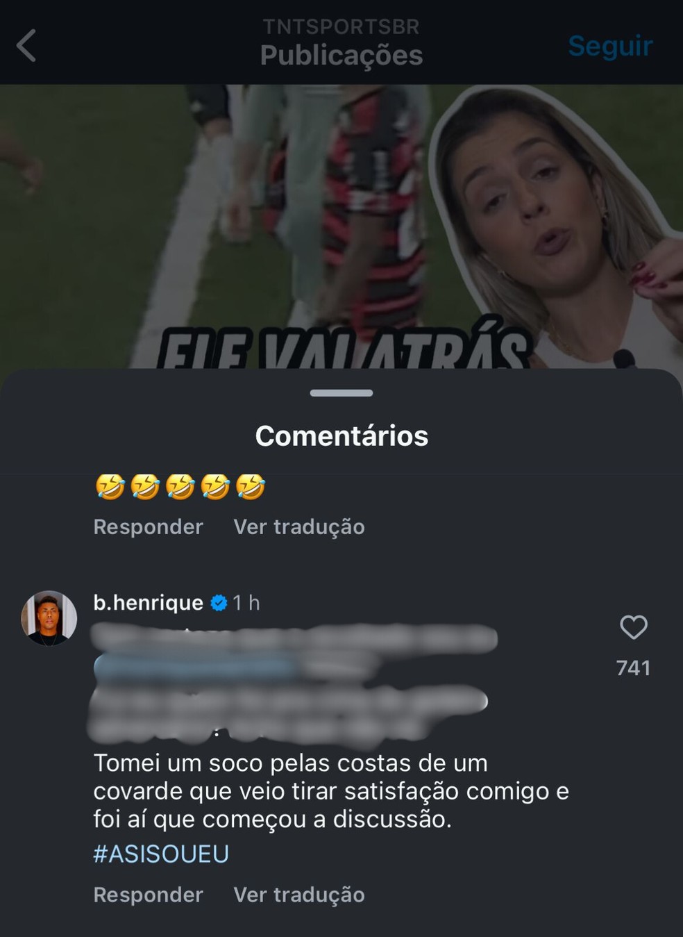 Bruno Henrique explica confusão pós clássico — Foto: Reprodução