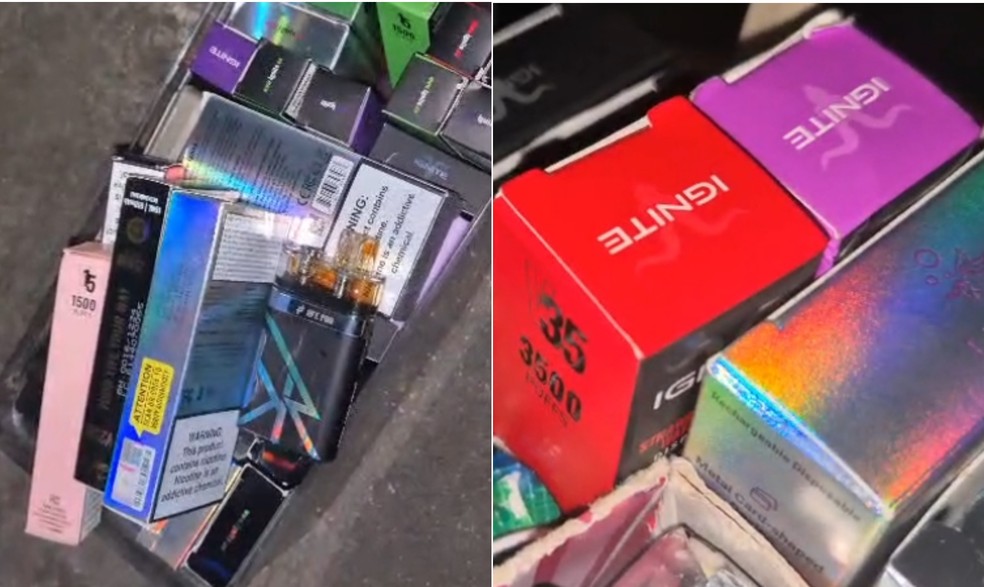 Ambulantes vendem cigarros eletrônicos livremente no Leblon, apesar da proibição no Brasil — Foto: Divulgação/ Sedcon