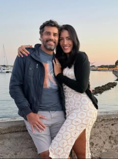 De volta à casa do "BBB", Alberto Cowboy é casado com a está casado com a terapeuta Priscilla Monroy — Foto: reprodução