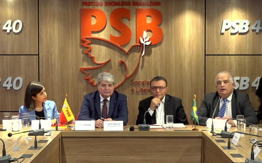 Datena se filia ao PSB em evento com Alckmin, ministro de Lula e Tabata