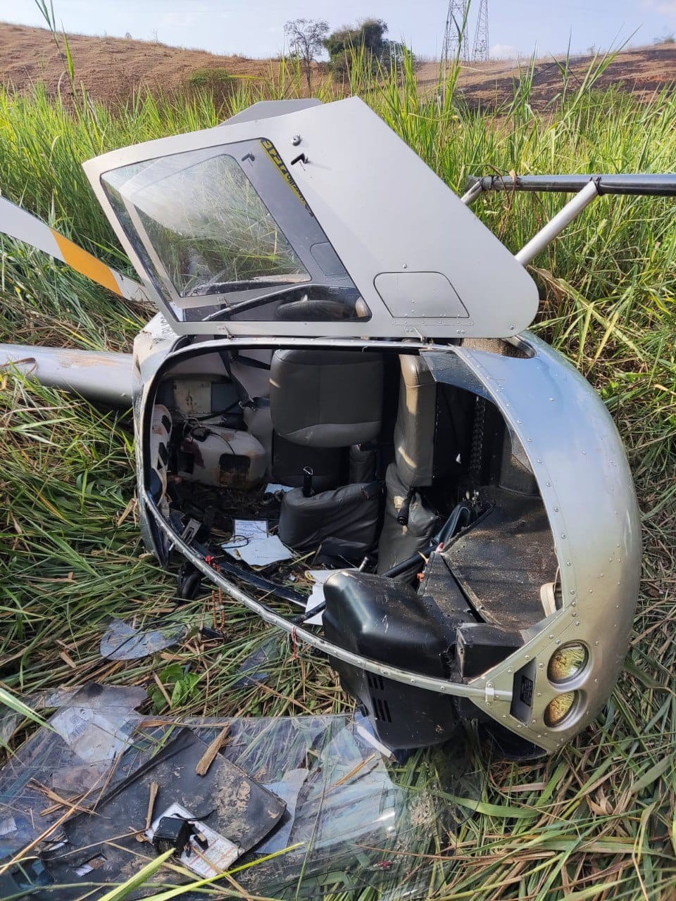 Hercílio Diniz e David Barbosa estavam em helicóptero que caiu em MG — Foto: Divulgação Bombeiros