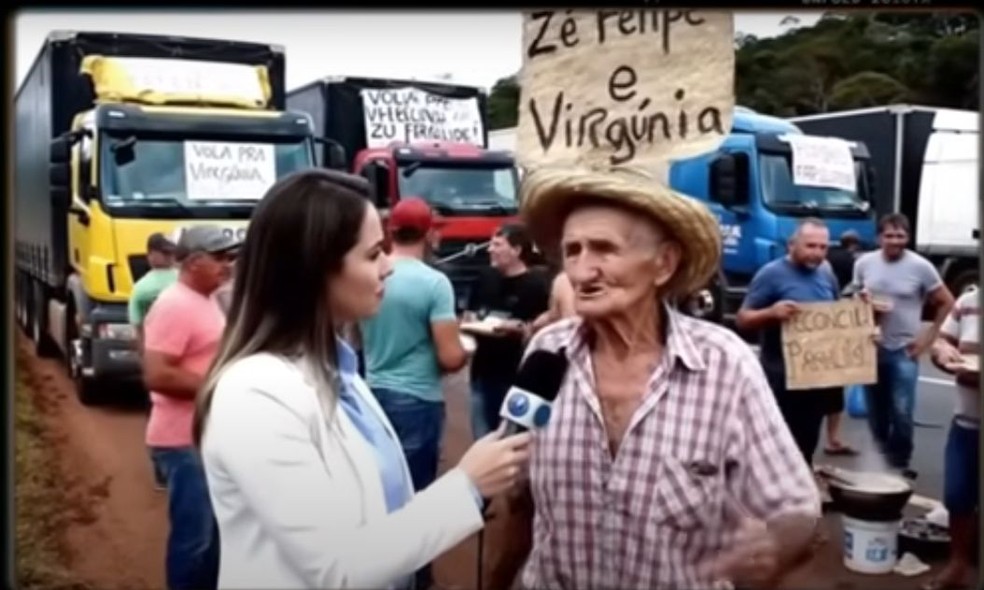 Letreiros com falhas ajudam a identificar vídeos ou imagens falsas — Foto: Reprodução/redes sociais