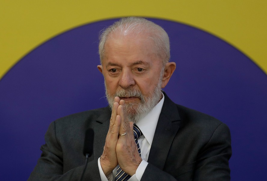 O presidente Lula em evento no Palácio do Planalto