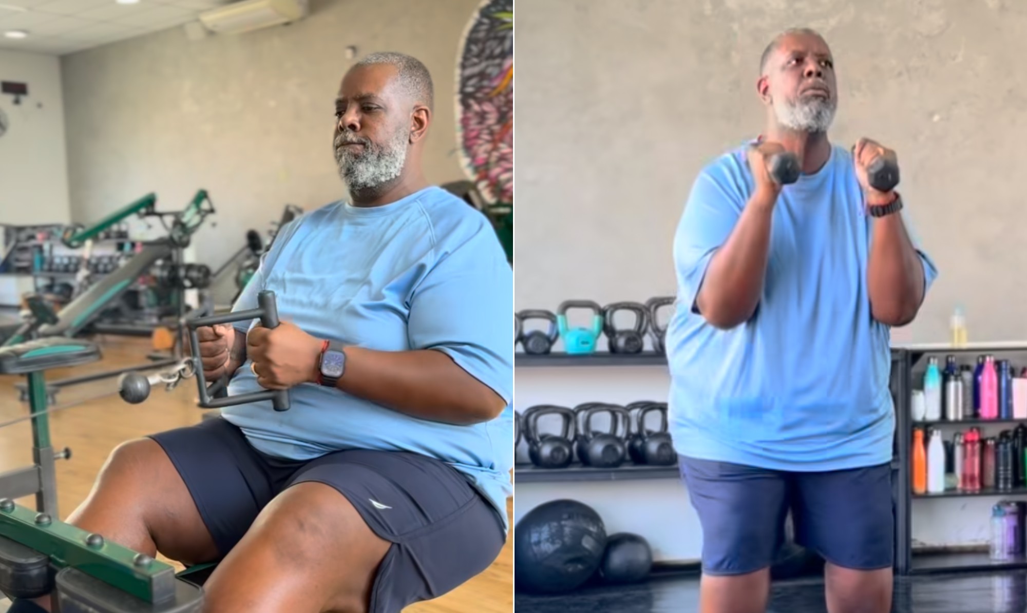 Péricles: após perder 50 kg, cantor mostra um dia de treino na academia