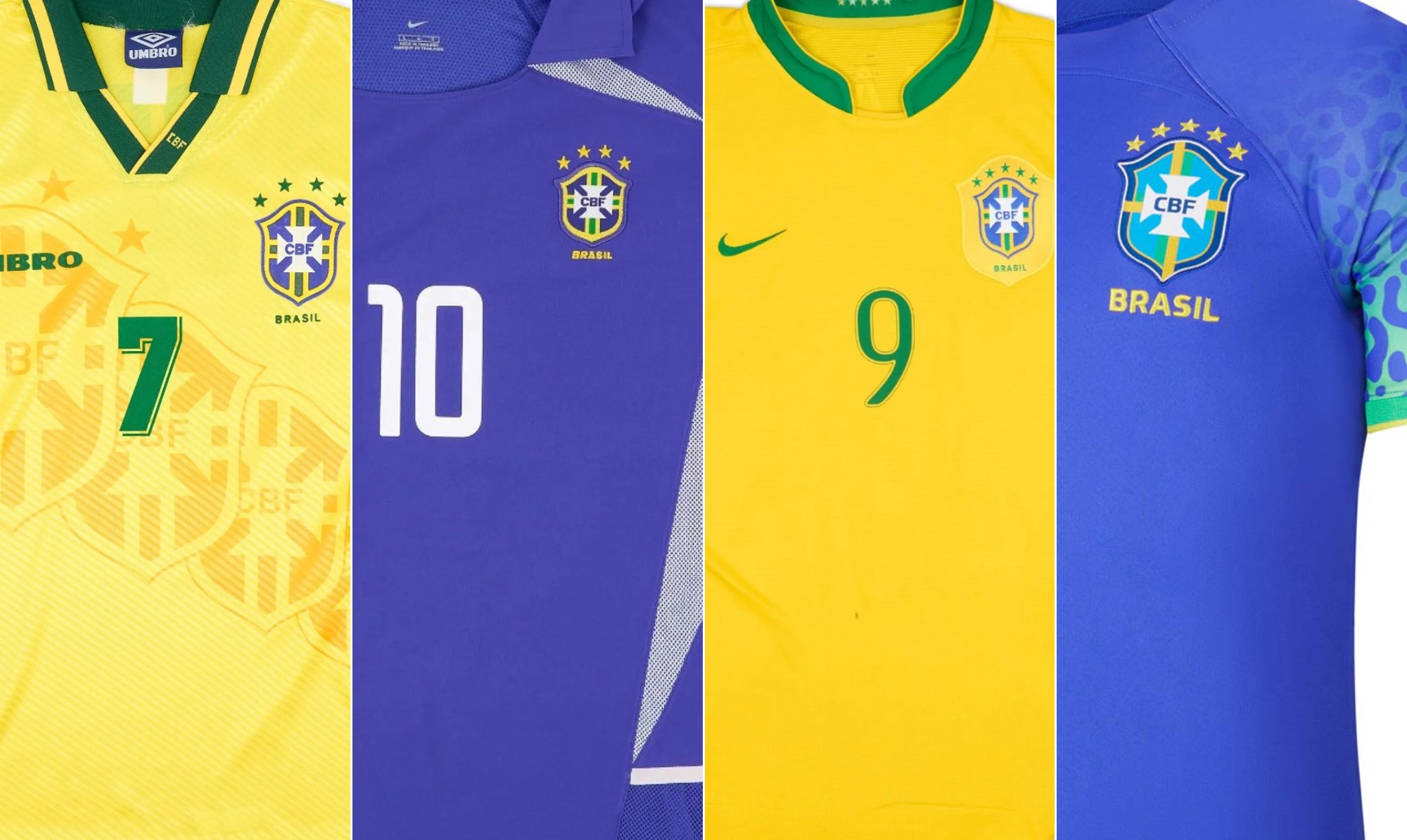 De 1994 até hoje: qual o melhor conjunto de camisas do Brasil em Copas? veja análise do GLOBO e VOTE