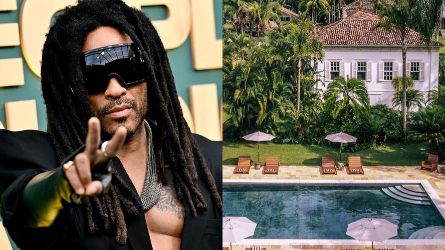 Casa milionária de Lenny Kravitz com lagoa, piscina gigantesca