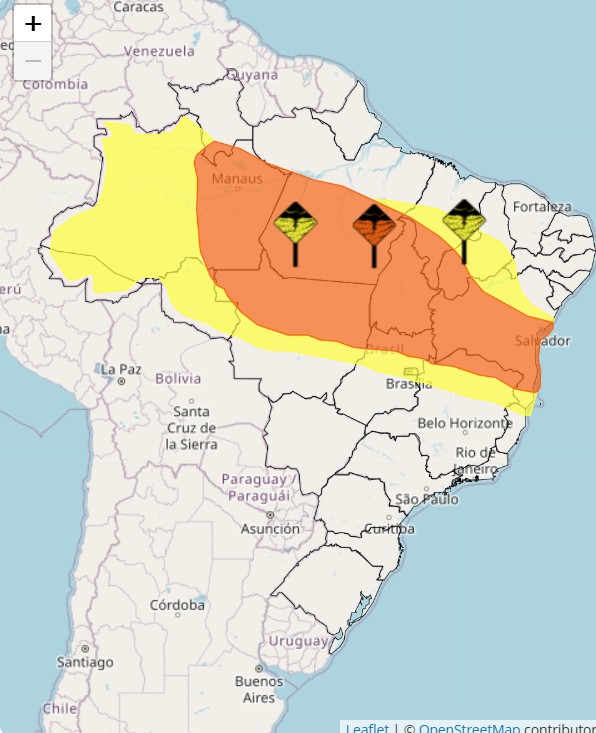 Semana começa com alerta de chuva intensa para parte do país antes de avanço de frente fria; veja previsão