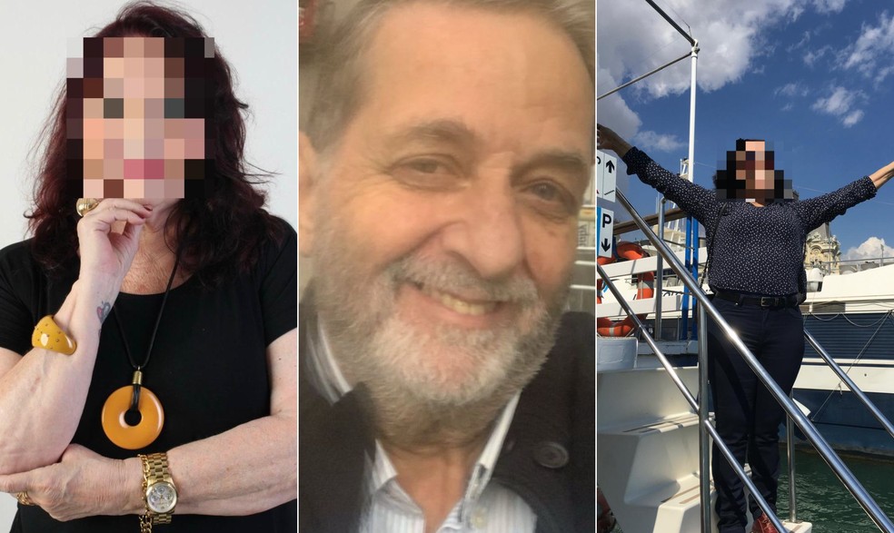 Enfermeira (à esquerda) e empresária do agronegócio (à direita), que preferem não se identificar, afirmam ter sofrido golpe aplicado por César Mattar, dono de longa ficha corrida na polícia — Foto: Fotos de reprodução