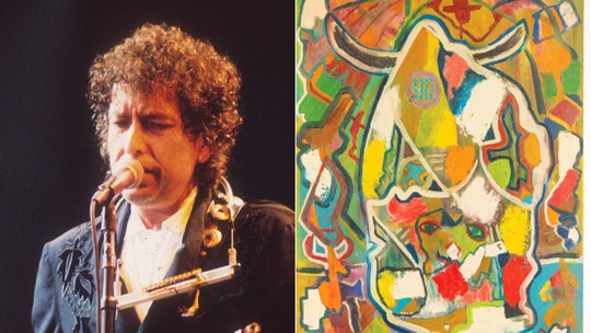Quadro pintado por Bob Dylan em 1968 é vendido por R$ 1 milhão após cantor trocá-lo por mapa astral