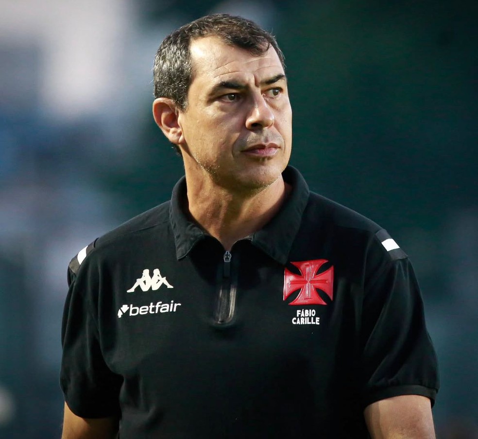 Fábio Carille falou sobre parte mental da equipe na derrota para o Flamengo — Foto: Matheus Lima/Vasco
