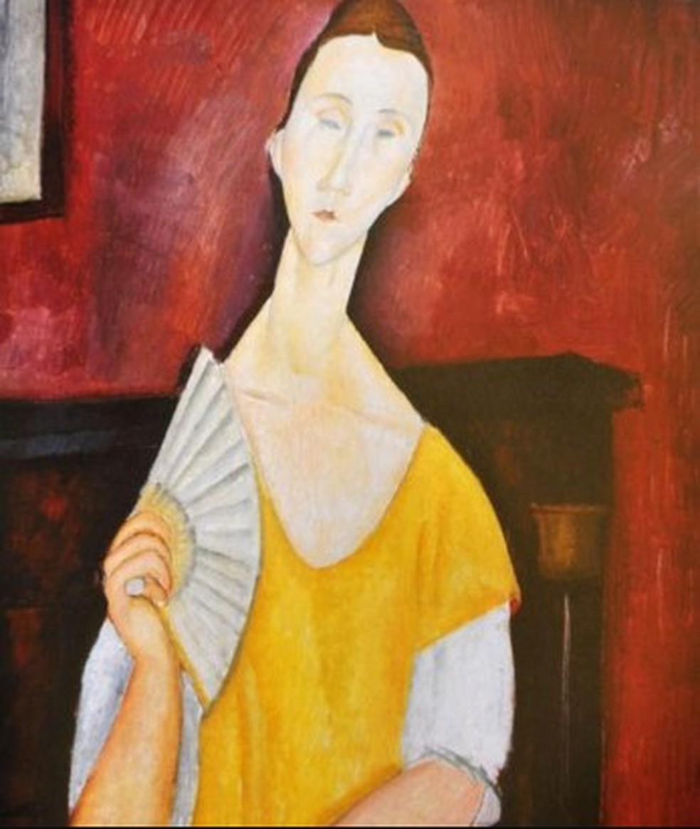 'A mulher com o leque', de Modigliani — Foto: Divulgação