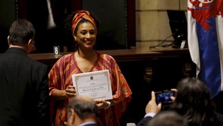Marielle dedicou seu mandato à luta em defesa dos direitos humanos, das mulheres e de negros e moradores de favelas — Foto: Gabriel de Paiva/Agência O GLOBO