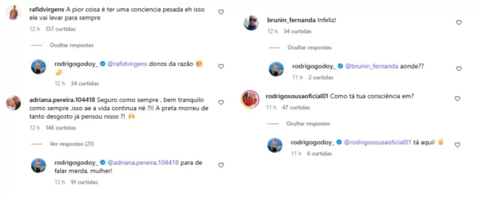 Rodrigo Godoy voltou às redes sociais após morte de Preta Gil — Foto: Reprodução Instagram