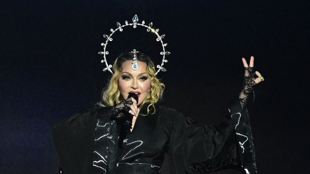 Madonna durante show no Rio de Janeiro