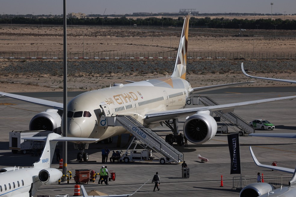 Avião da Etihad Airways — Foto: Christopher Pike/Bloomberg