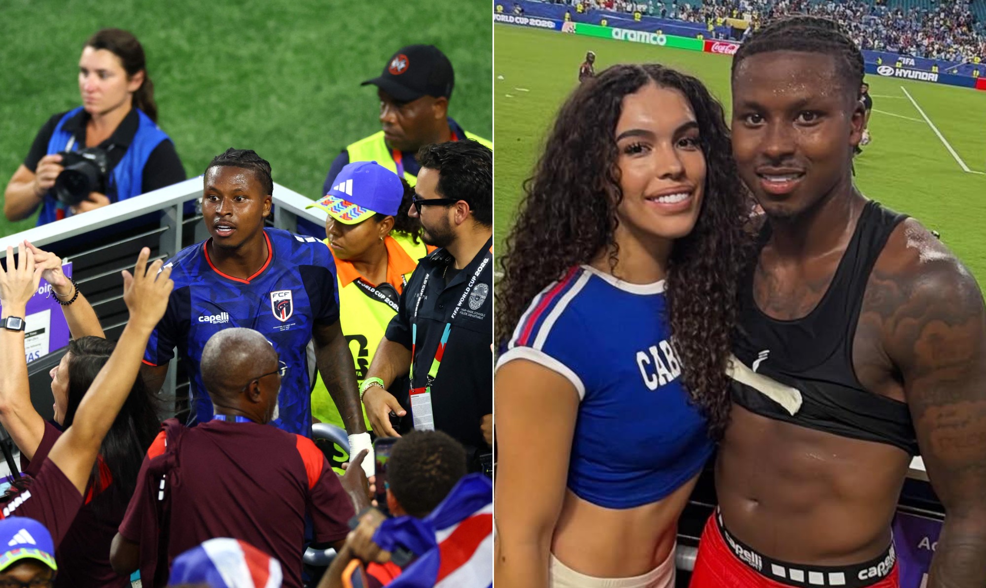 Emoção na Copa: jogador de Cabo Verde abraça namorada após golaço contra a Argentina