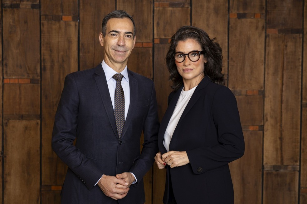 César Tralli e Renata Vasconcellos — Foto: João Cotta/Globo