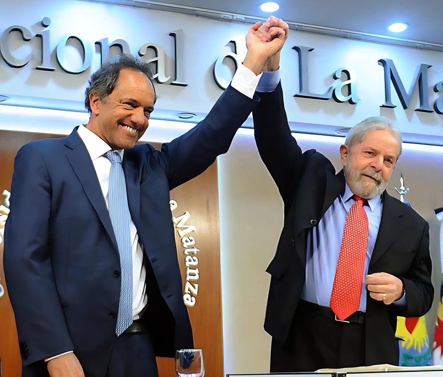 Embaixador da Argentina no Brasil, Daniel Scioli, com Lula