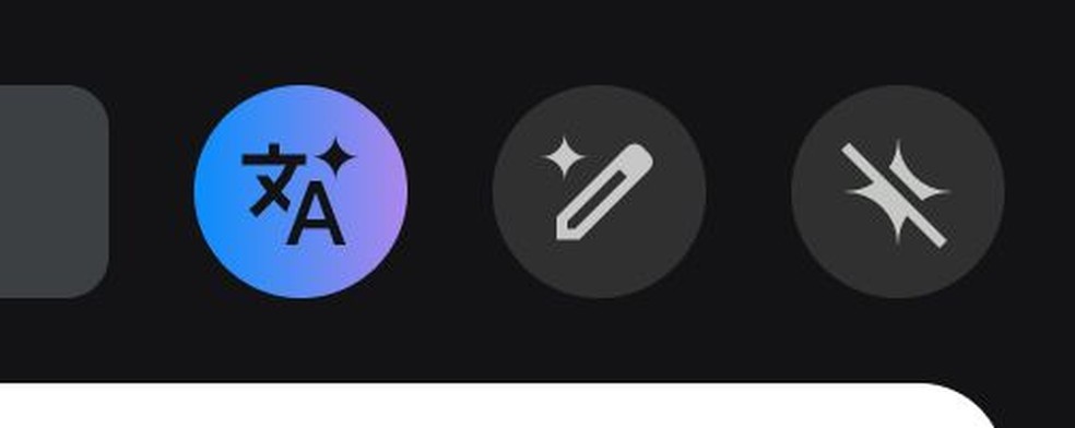 Imagem do botão (azul) para ativar a tradução em tempo real q — Foto: Reprodução/Google Meet