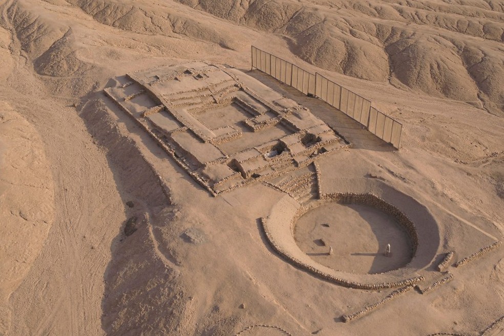 A cidadela Peñico, na província de Huaura, no Peru, é aberta à visitação após oito anos — Foto: AFP Photo / Zona Arqueologica Caral / Handout