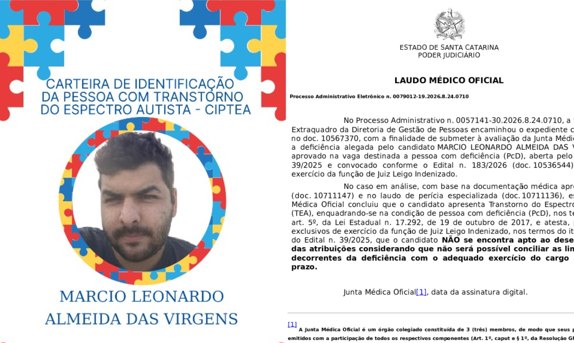 'Fundamentação extremamente capacitista', diz advogado no espectro autista barrado em concurso para juiz pelo TJ-SC