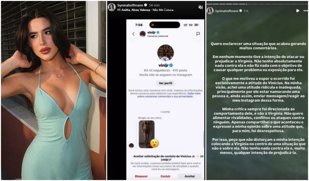 Quem é Nina Hoffmann, atriz envolvida em polêmica após suposta interação de Vini Jr. — Foto: Reprodução Instagram