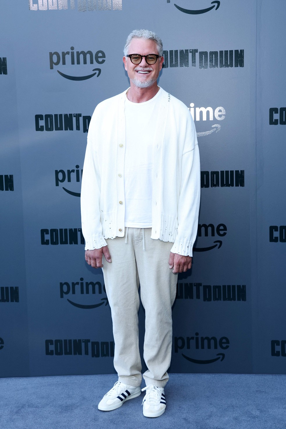 Eric Dane em tapete vermelho da série "Countdown", em Los Angeles, em maio de 2025 — Foto: VALERIE MACON / AFP